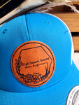 Turquoise & White Trucker Hat OG Logo