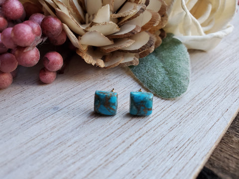 Copper Turquoise Studs